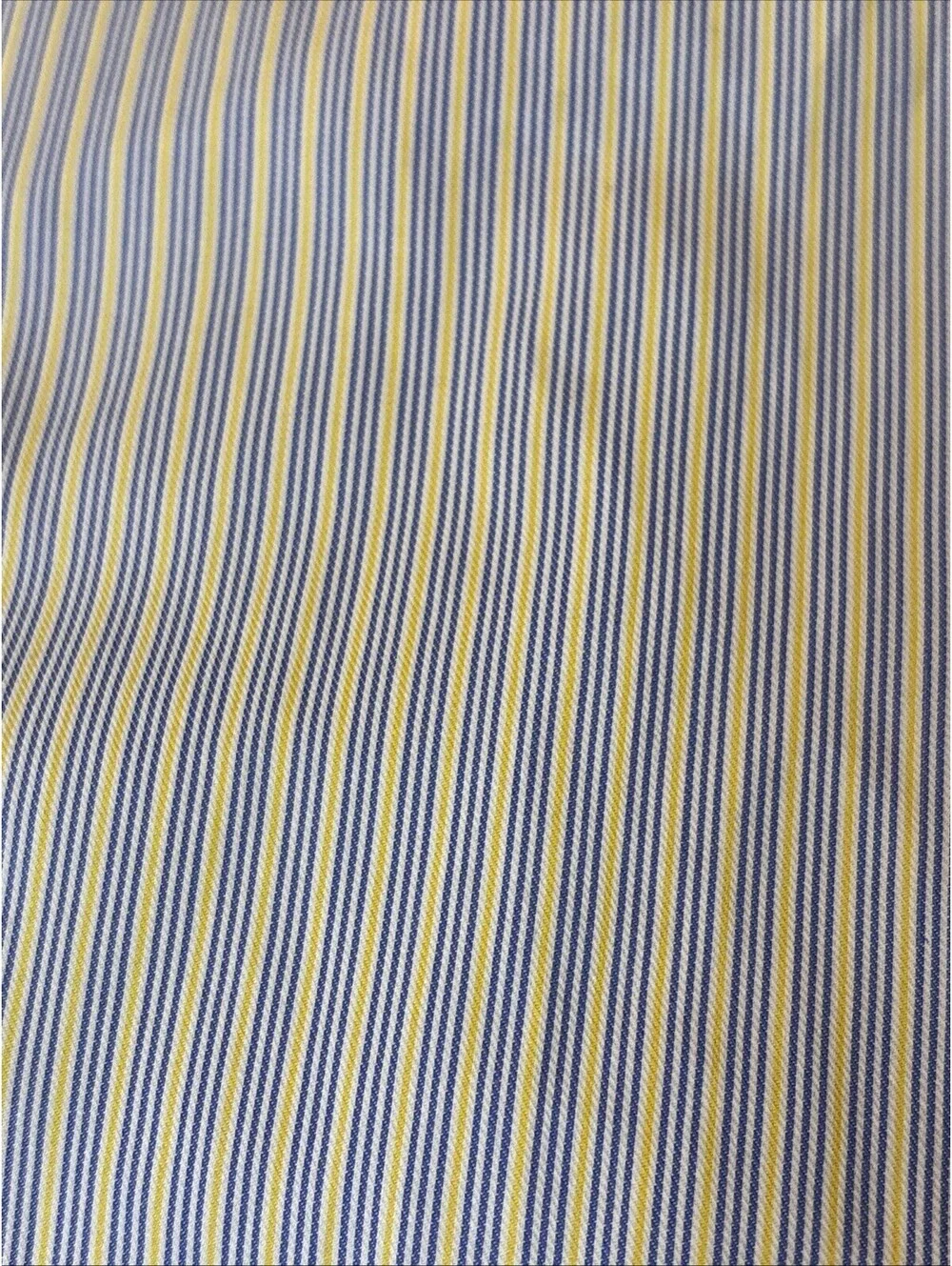 Men's Burberry London Blue/Ylw Striped Long Sleeve Button Dress Shirt 15 1/2 35